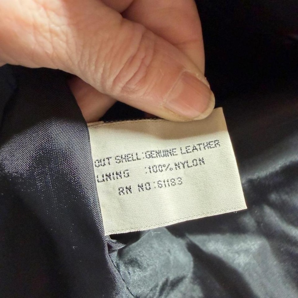 Donna Pelle Black Leather Coat Womens Medium Longline 100%‎ Leather 90s Classic - Picture 6 of 7